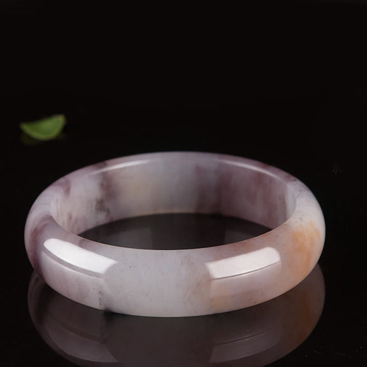 Buddha Stones Purple Jade Happiness Protection Bracelet Bangle - image 5