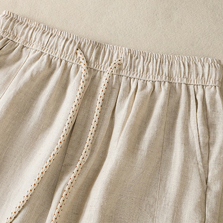 Buddha Stones Casual Embroided Bead Drawstring Women's Wide Leg Cotton Pants With Pockets - image 14