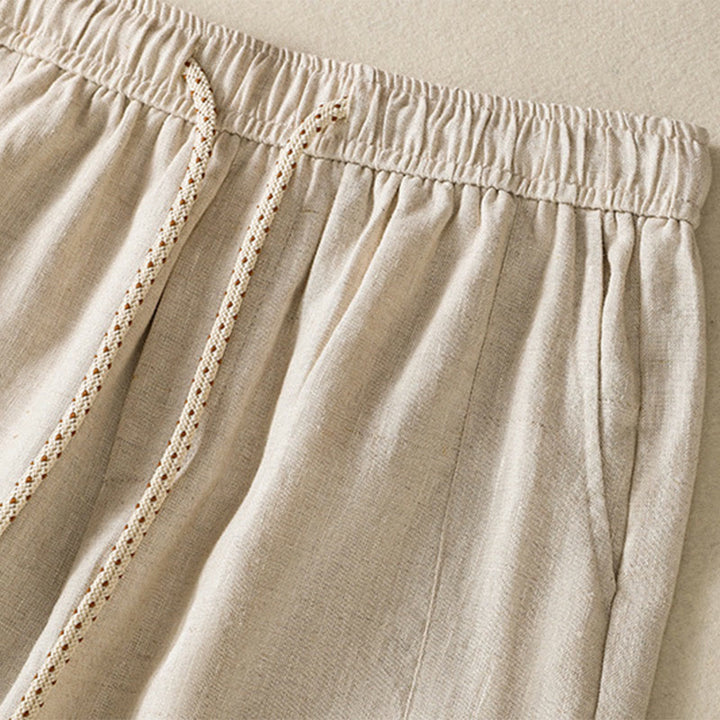 Buddha Stones Casual Embroided Bead Drawstring Women's Wide Leg Cotton Pants With Pockets - image 16