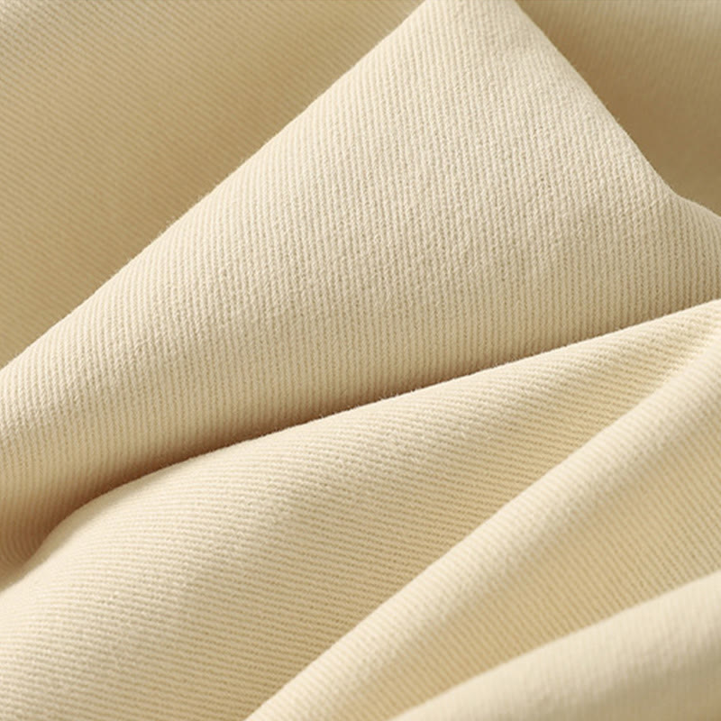 Buddha Stones Daily Solid Color Lace Belt Women's Wide Leg Cotton Pants With Pockets - image 4