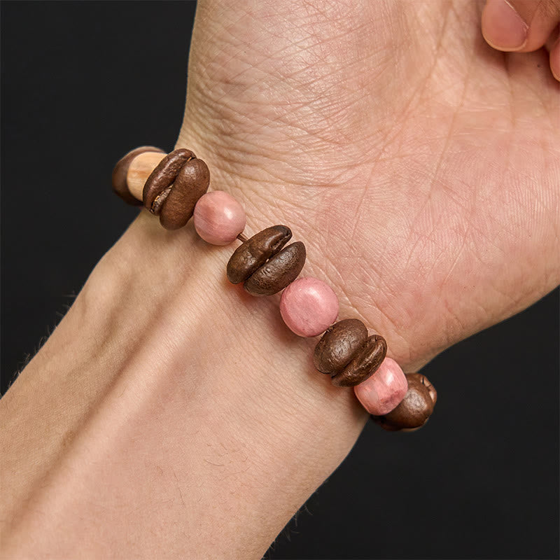 Buddha Stones Handmade Natural Coffee Beans Irregular Stone Bracelet - image 5