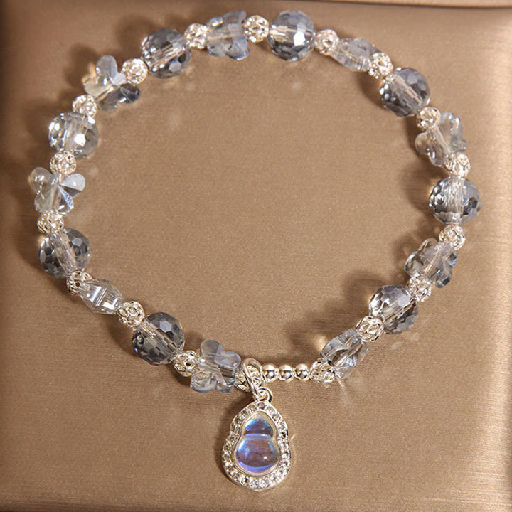 Buddha Stones Butterfly Gourd Amethyst Citrine Labradorite Balance Bracelet - Labradorite(Wrist Circumference: 18cm) - image 8