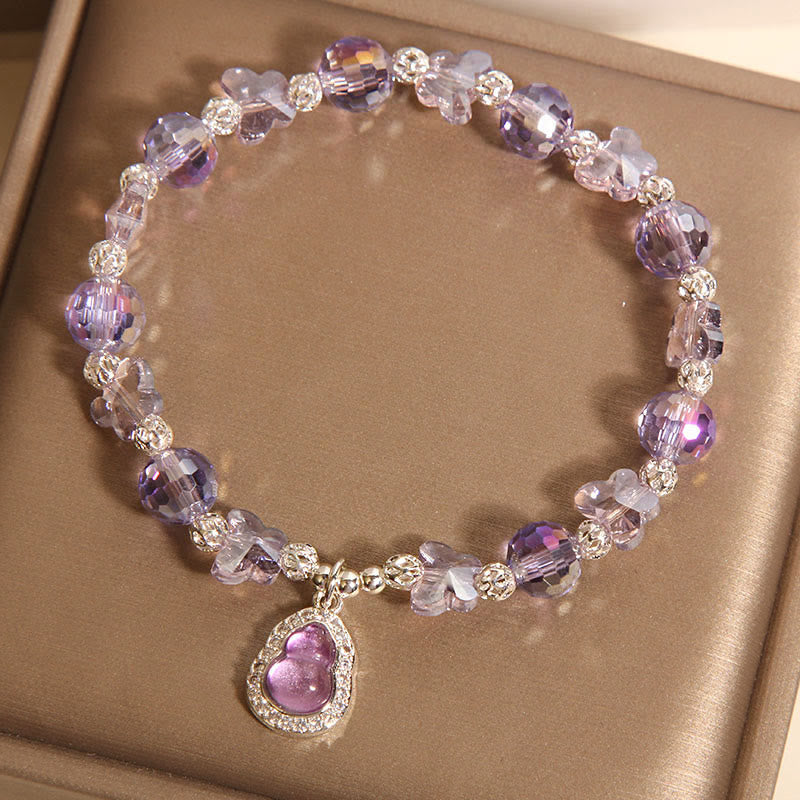 Buddha Stones Butterfly Gourd Amethyst Citrine Labradorite Balance Bracelet - image 3