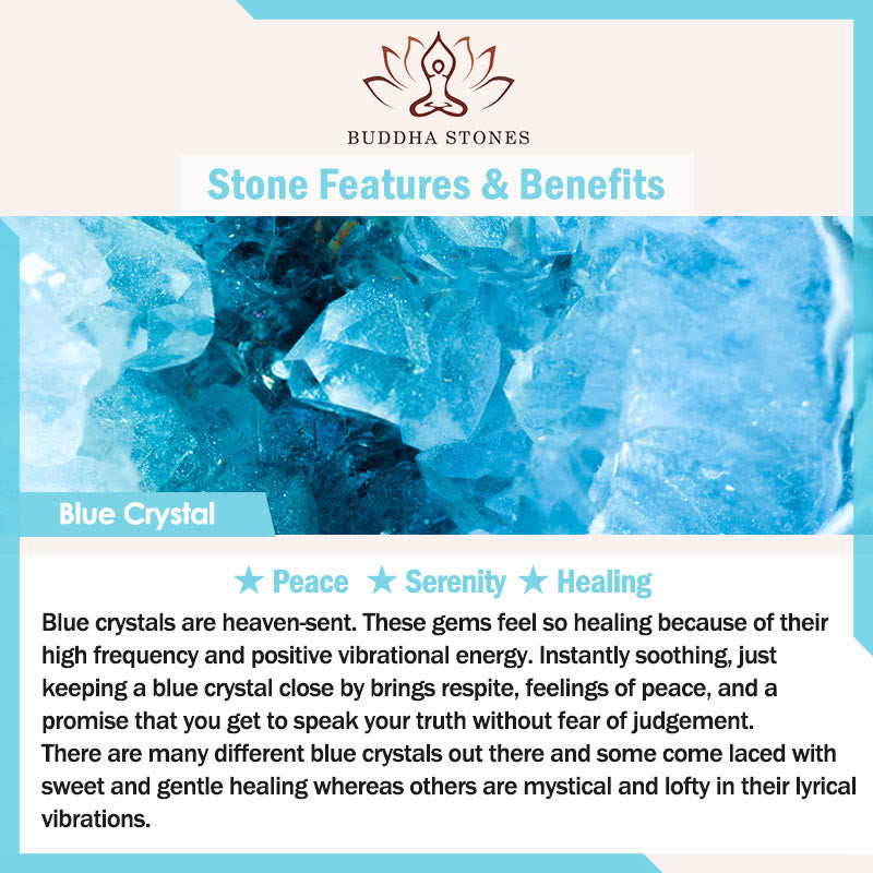 Buddha Stones Natural Irregular Gravel Amethyst Blue Crystal Wisteria Balance Bracelet - image 6