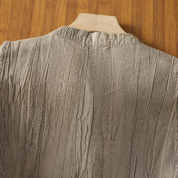 Buddha Stones Retro Frog-Button Design Women's Cotton Sleeveless Vest - image 20