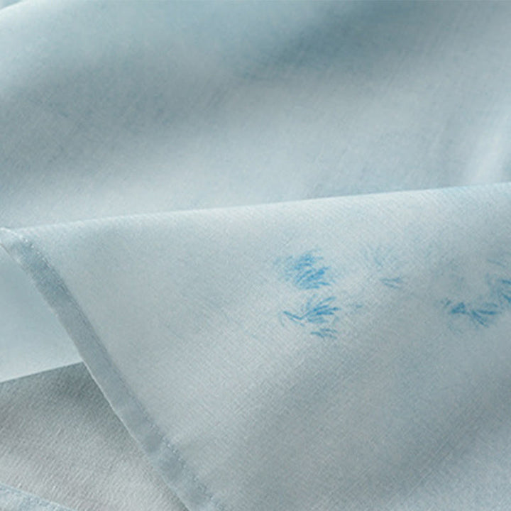 Buddha Stones Light Blue Frog-Button Sleeveless Women's Shirt - image 8