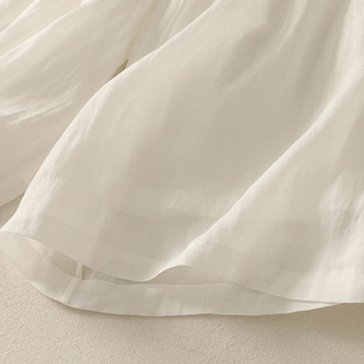 Buddha Stones 7-8 Length Elastic Waist Women's Wide Leg Cotton Linen Pants With Pockets - image 17