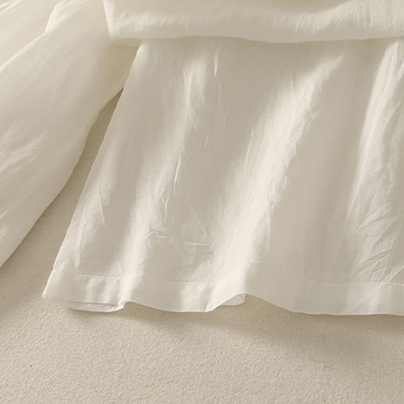 Buddha Stones 7-8 Length Elastic Waist Women's Wide Leg Cotton Linen Pants With Pockets - image 18