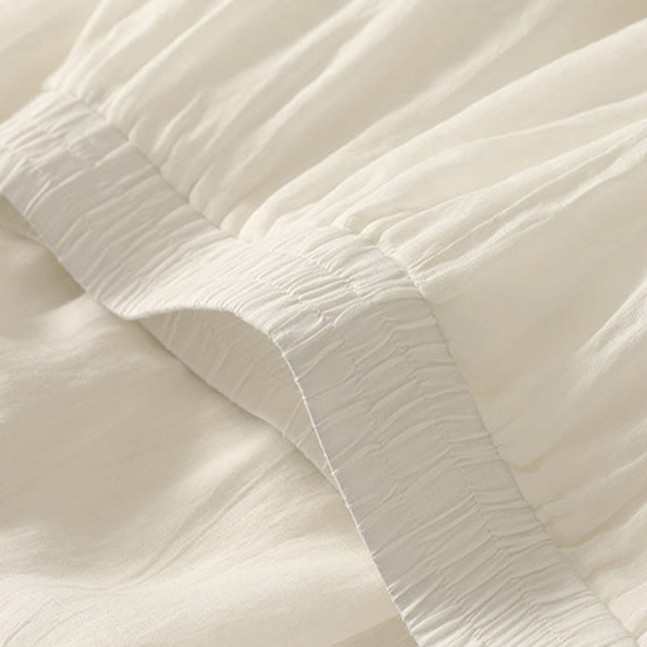 Buddha Stones 7-8 Length Elastic Waist Women's Wide Leg Cotton Linen Pants With Pockets - image 15