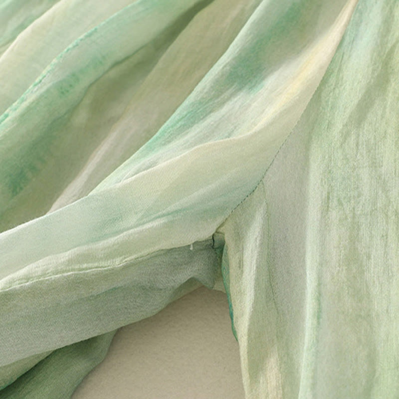 Buddha Stones 7-8 Length Elastic Waist Women's Wide Leg Cotton Linen Pants With Pockets - image 5