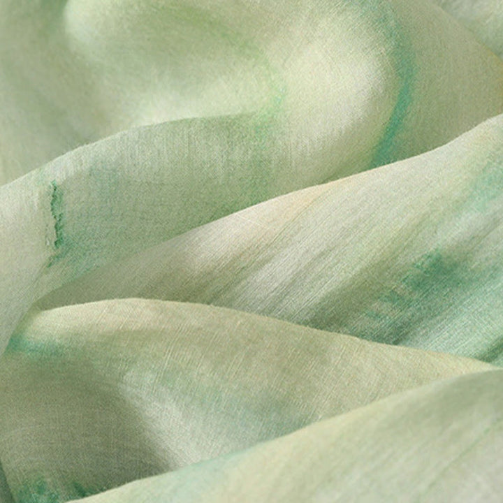 Buddha Stones 7-8 Length Elastic Waist Women's Wide Leg Cotton Linen Pants With Pockets - image 8