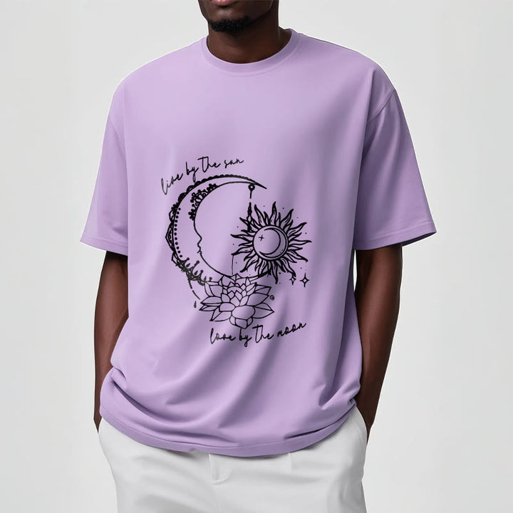Buddha Stones Sun Moon Lotus Flower Pattern Tee T-shirt - image 18