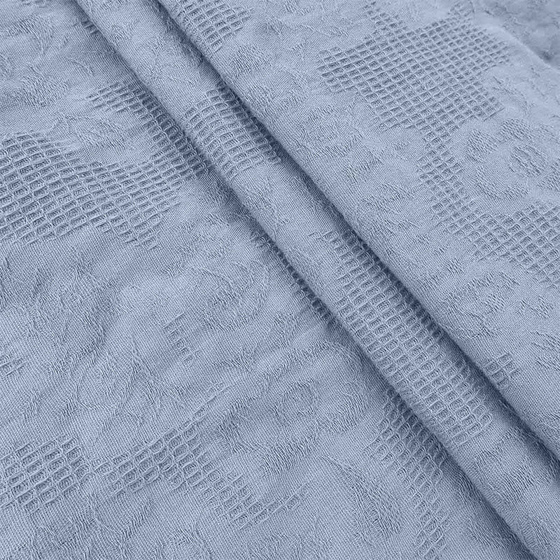 Buddha Stones Summer Jacquard Drawstring Pleated Design Cotton Linen Midi Dress With Pockets - image 20