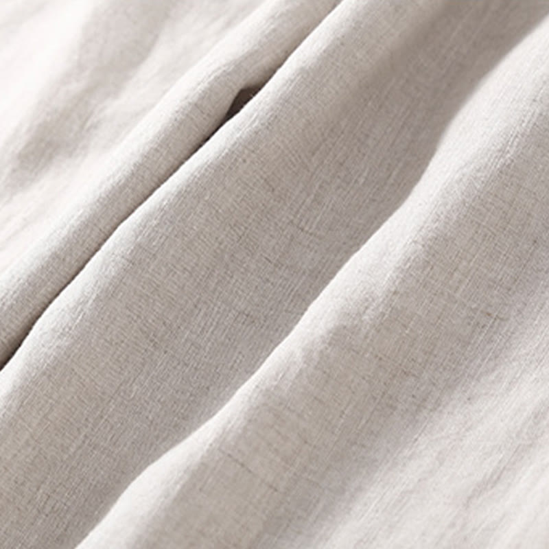 Buddha Stones Plain Lace Women's Harem Cotton Linen Pants With Pockets - image 18