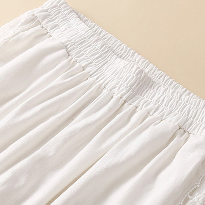 Buddha Stones Plain Lace Women's Harem Cotton Linen Pants With Pockets - image 25