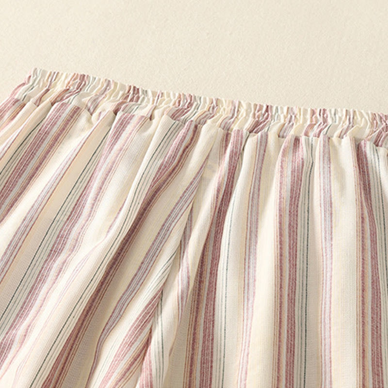 Buddha Stones Color Vertical Stripes Cotton Women's Wide Leg Pants With Pockets - image 8