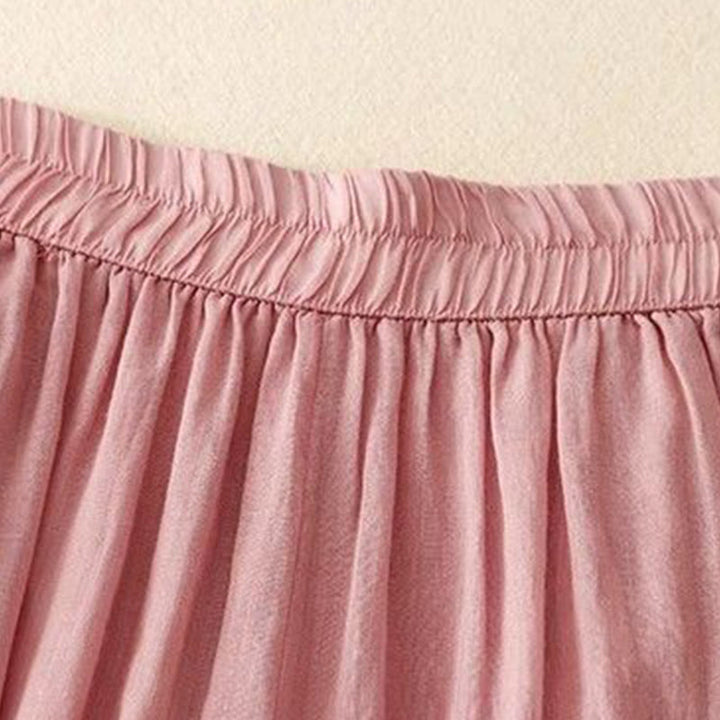 Buddha Stones Side Embroidery Design Cotton Women's 7-8 Length Wide Leg Pants With Pockets - image 18
