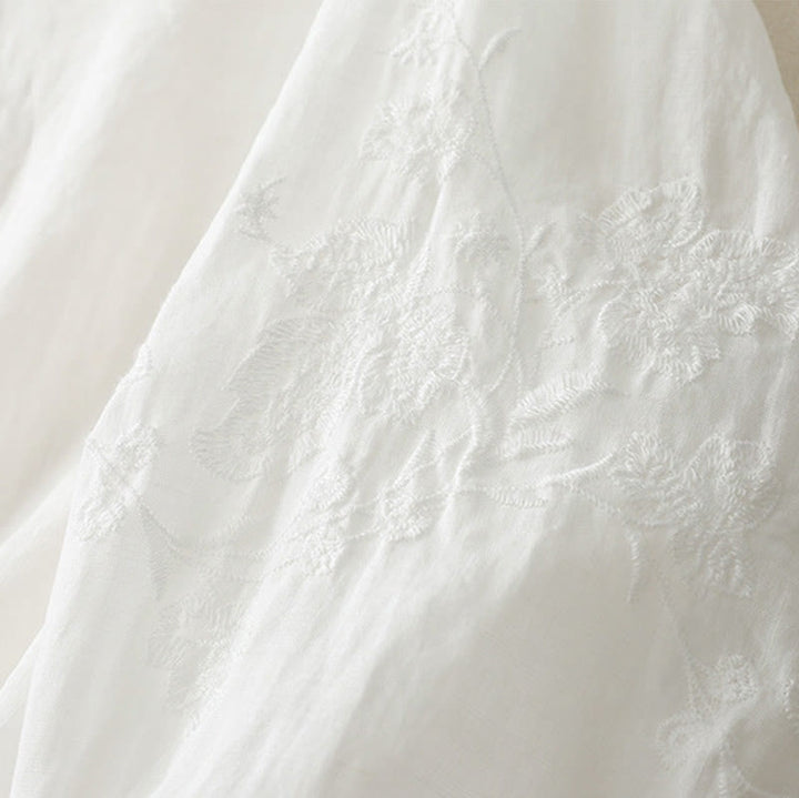 Buddha Stones Embroidery Button-down Women's Shirt - image 10
