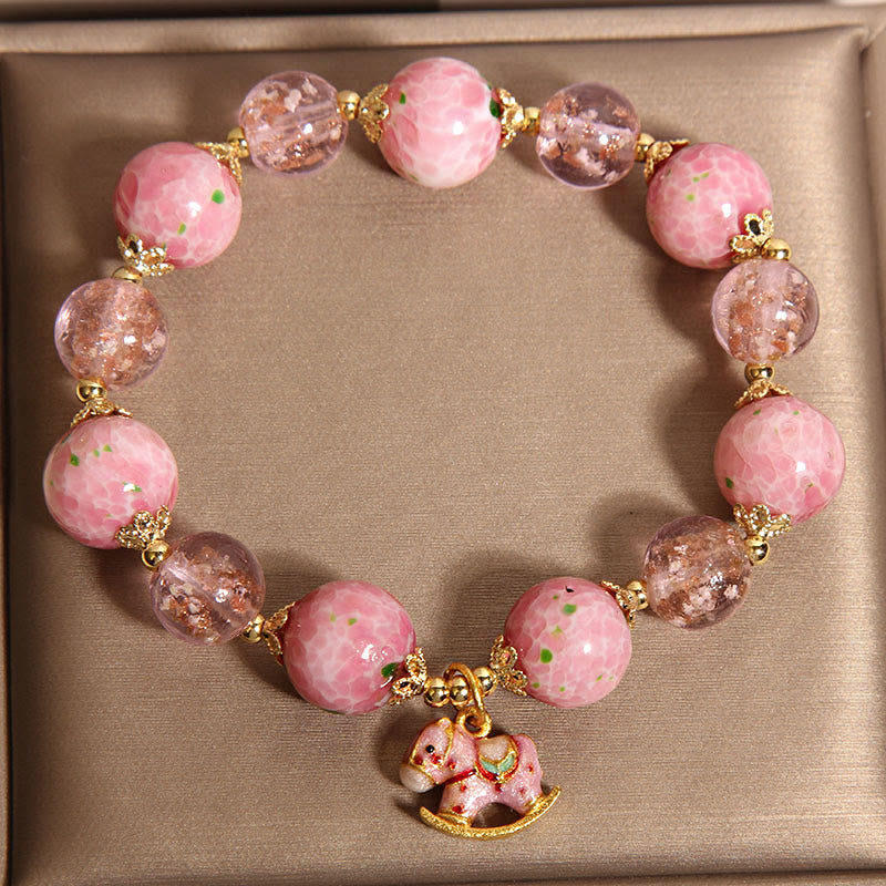 Buddha Stones Rocking Horse Liuli Bracelet - image 4