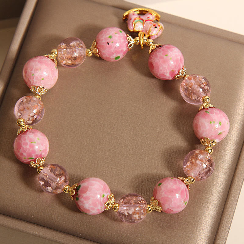 Buddha Stones Rocking Year Of The Horse Liuli Bracelet - image 4