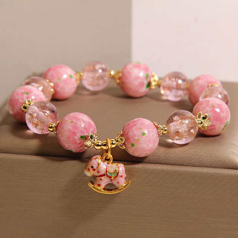 Buddha Stones Rocking Horse Liuli Bracelet - image 2