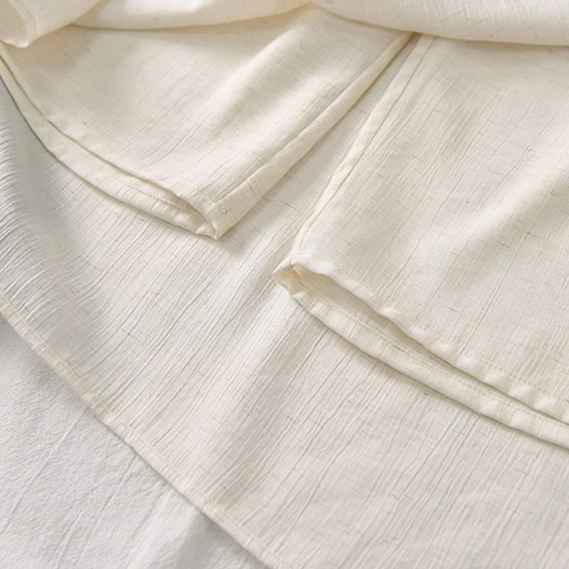 Buddha Stones Solid Color Hem Slit Design Women's Skirt Pants With Pockets - image 10