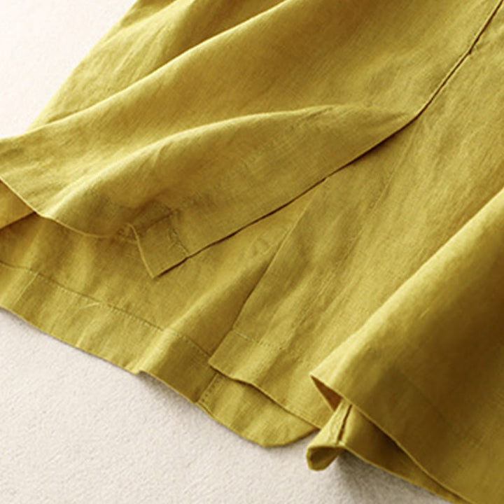 Buddha Stones Women's Three Quarter Sleeve Button Cotton Small Suit Jacket With Pockets - image 6