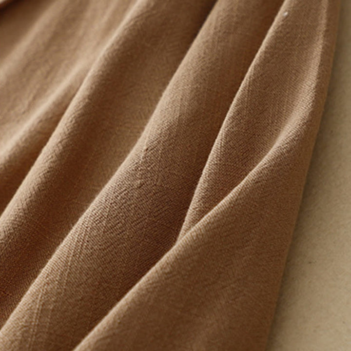 Buddha Stones Women's Cotton Linen Frog-Button Long Sleeve Jacket With Pockets - image 3