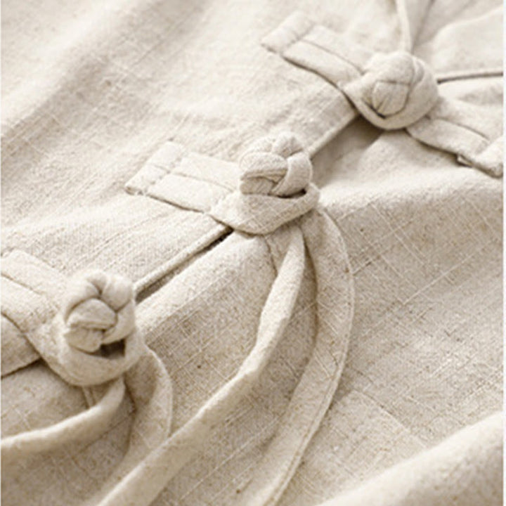 Buddha Stones Women's Cotton Linen Frog-Button Long Sleeve Jacket With Pockets - image 20