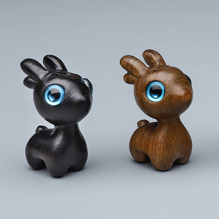 Buddha Stones Green Sandalwood Small Leaf Red Sandalwood Cute Cat Animals Soothing Peace Decoration - image 34