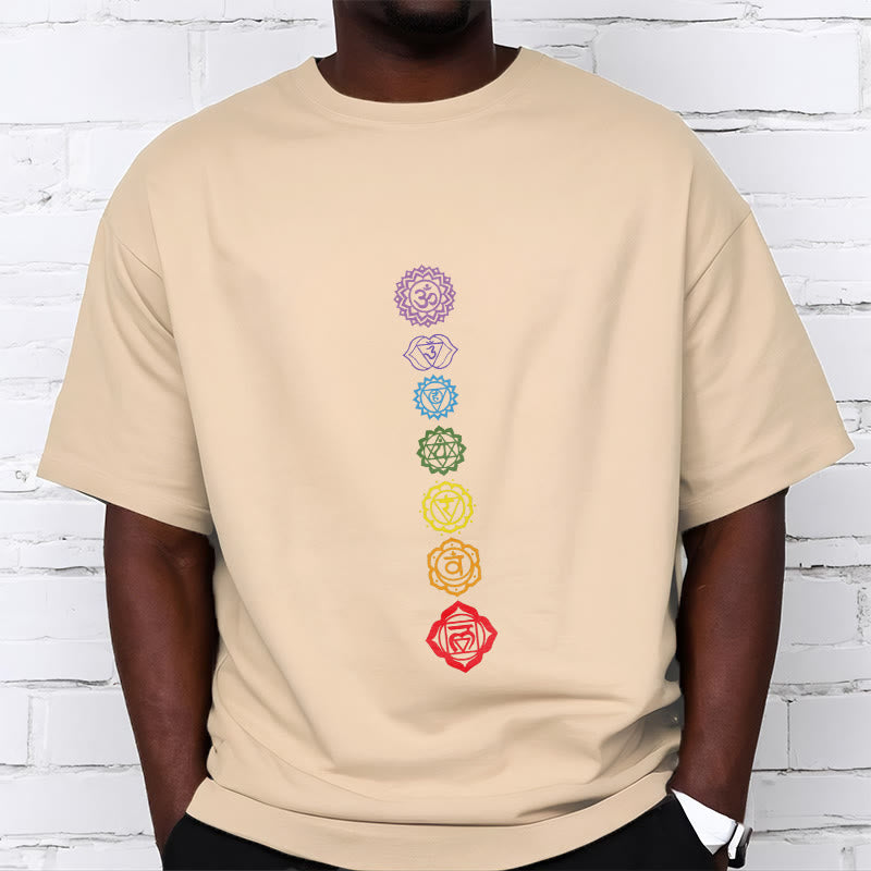 Buddha Stones Casual Colorful Circles Om Mani Padme Hum Pattern Tee T-Shirt - image 10