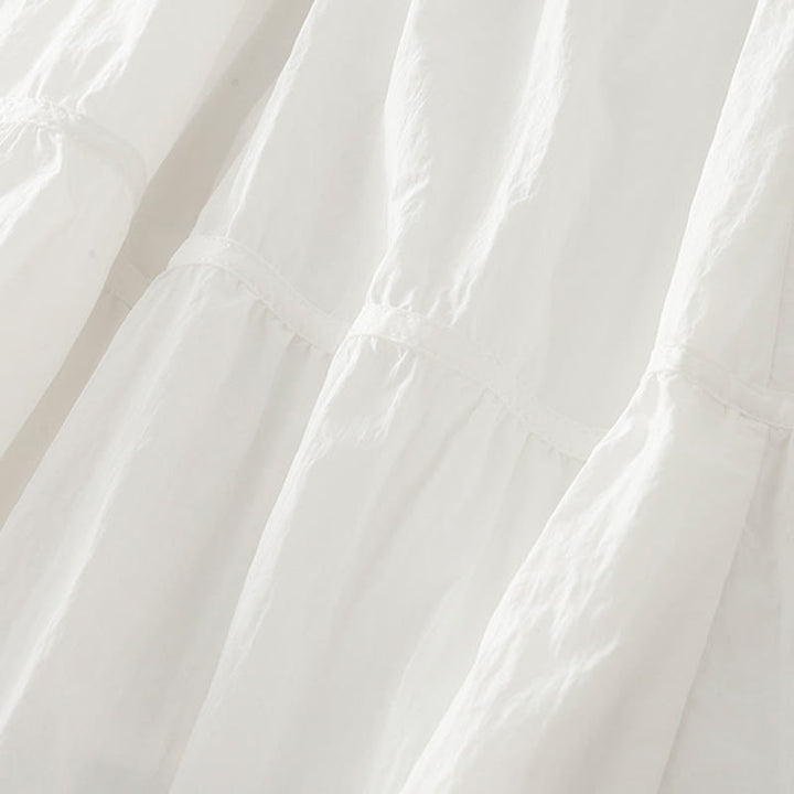 Buddha Stones Simple Lines Elastic Waist Women's Skirt With Pockets - image 5