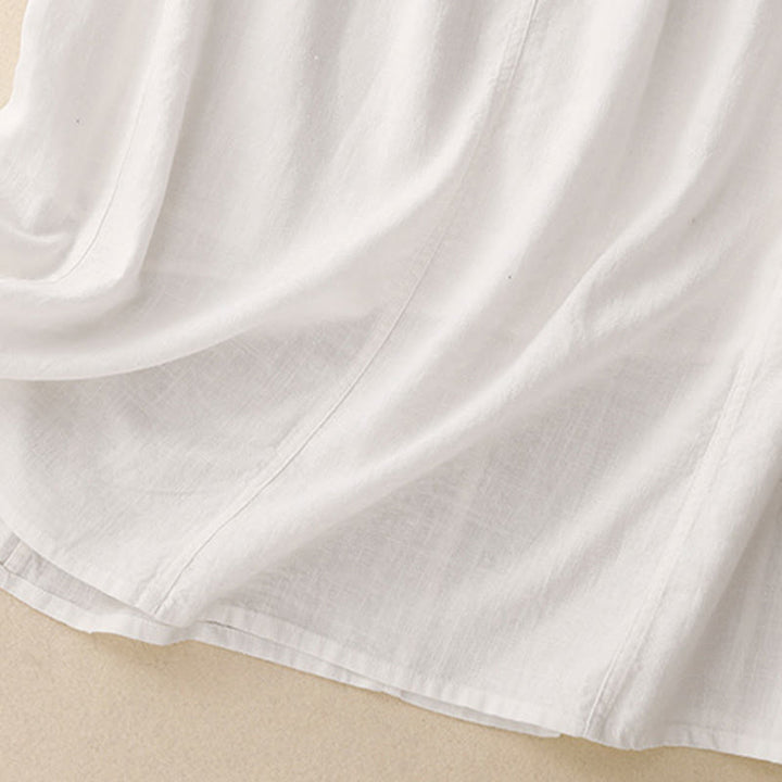 Buddha Stones Drawstring A-line Elastic Waist Cotton Women's Skirt - image 11