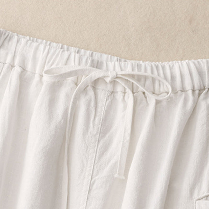 Buddha Stones Drawstring A-line Elastic Waist Cotton Women's Skirt - image 7