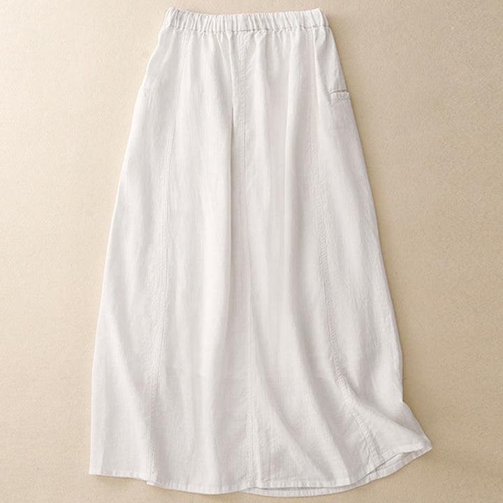 Buddha Stones Drawstring A-line Elastic Waist Women's Skirt - image 6