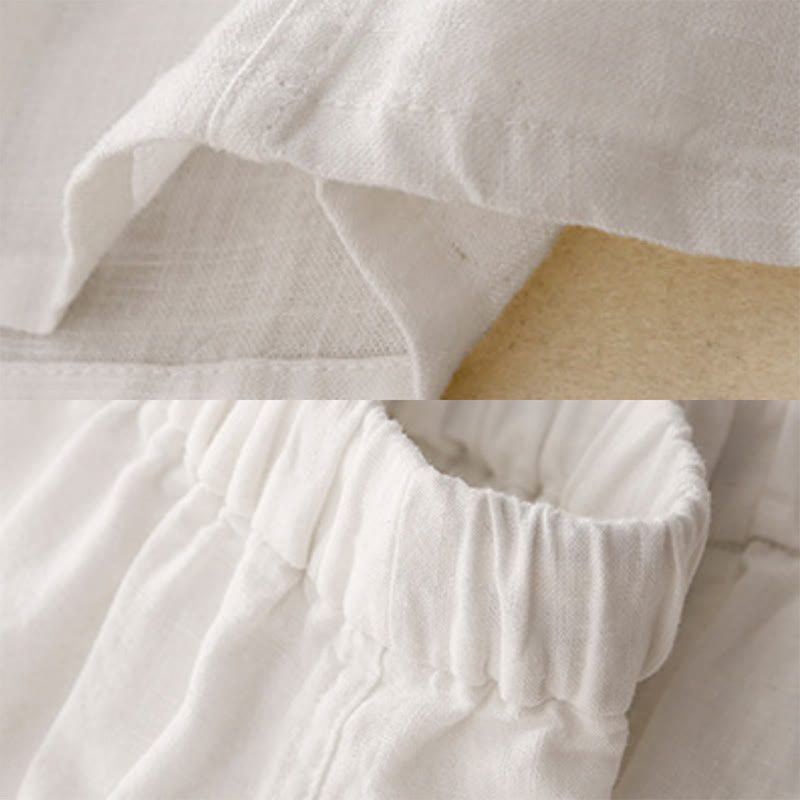 Buddha Stones Drawstring A-line Elastic Waist Cotton Women's Skirt - image 12