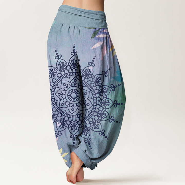 Buddha Stones Cotton Casual Mandala Pattern Women's Harem Pants - image 5