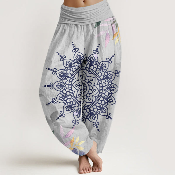 Buddha Stones Casual Mandala Pattern Women's Harem Pants - Gainsboro - US22，UK/AU26，EU54 (6XL) - image 7