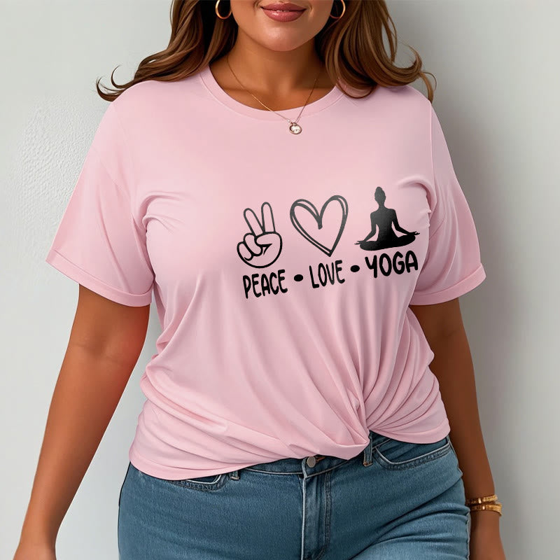Buddha Stones Casual Hand Gesture Heart Yoga Pose Pattern Tee T-shirt - image 14