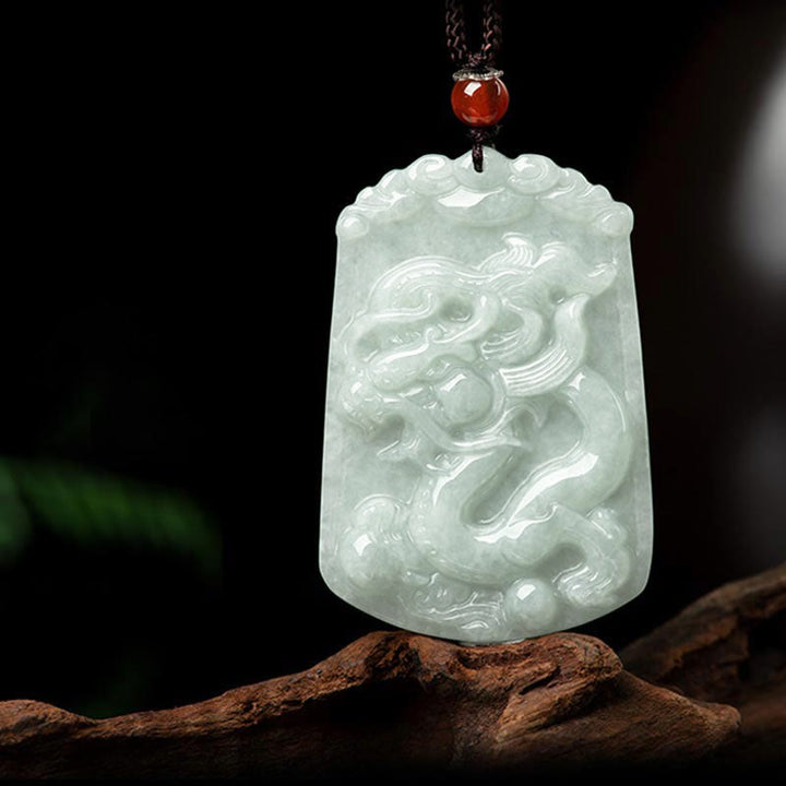 Natural Jade 12 Chinese Zodiac Abundance Amulet Pendant Necklace - image 18