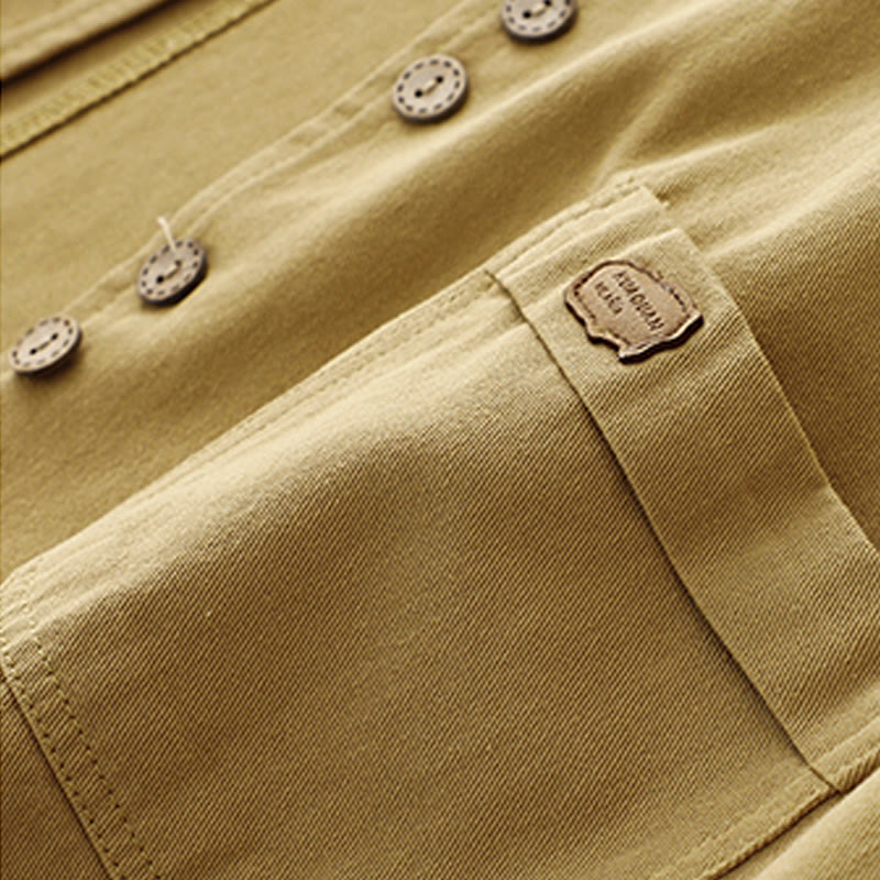 Buddha Stones Solid Color Front Buttons Sleeveless Women's Cotton Waistcoat With Pockets - image 6