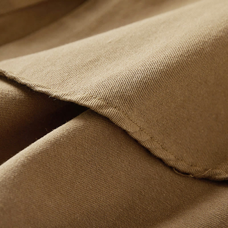 Buddha Stones Fall Irregular Design Long Sleeve Women's Cotton Linen Lapel Jacket With Pockets - image 5