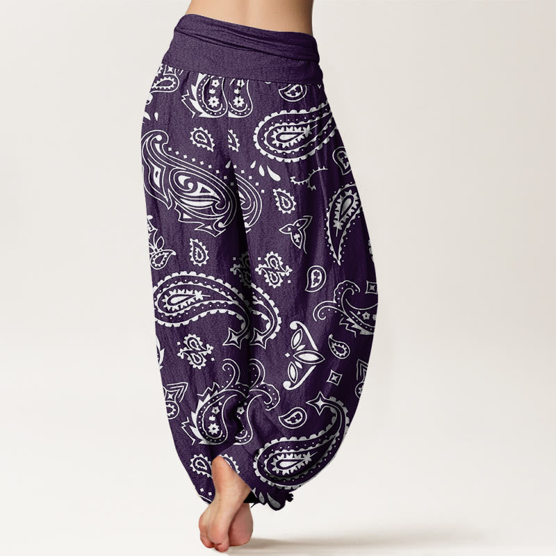 Buddha Stones Casual Classic Paisley Motif Women's Elastic Waist Harem Pants - image 7