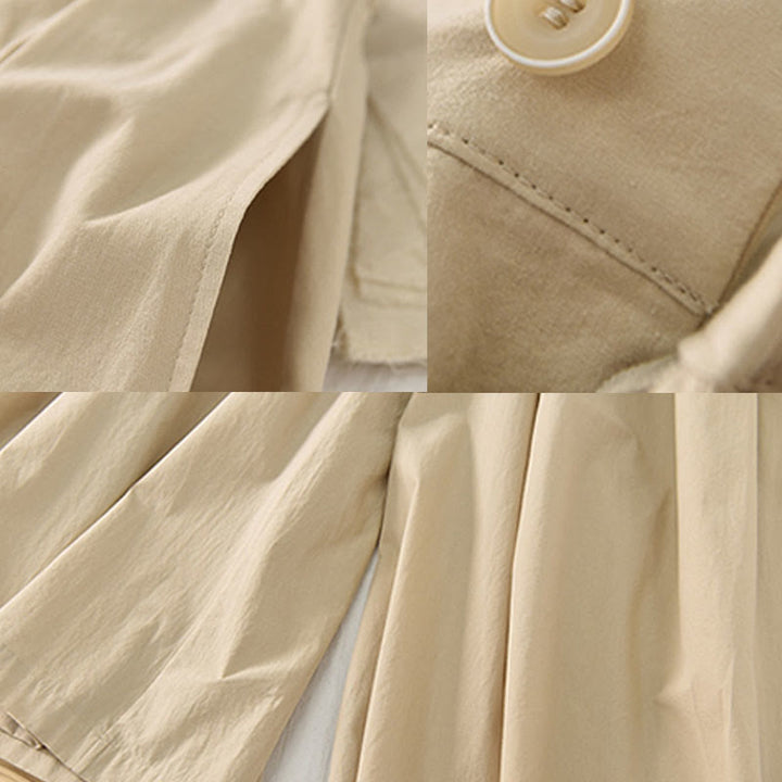 Buddha Stones Casual Plain Loose Cotton Women's Wide Leg Pants With Pockets - image 13