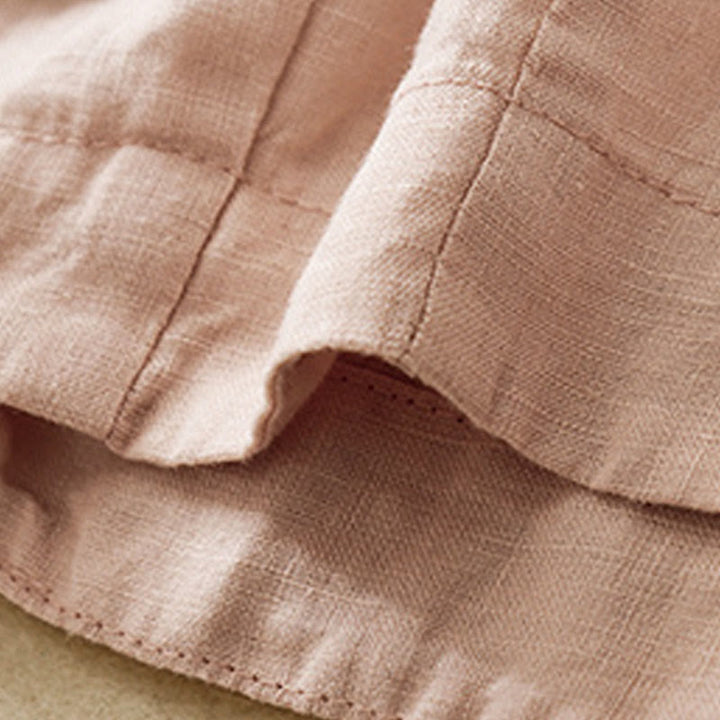 Buddha Stones Casual Plain Cropped Pants Women's Cotton Linen Harem Pants With Pockets - image 25