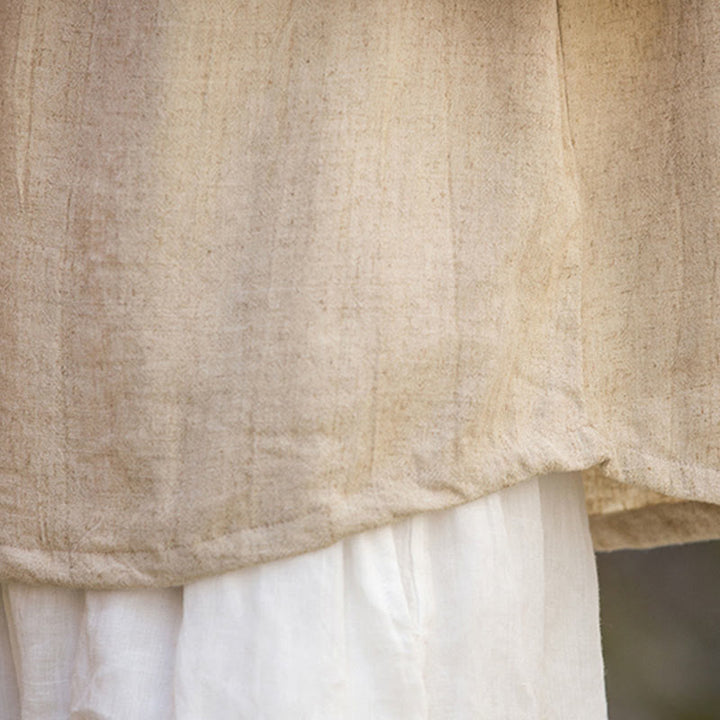 Buddha Stones Summer Tie-dye Buttons Linen Sleeveless Women's Vest - image 29