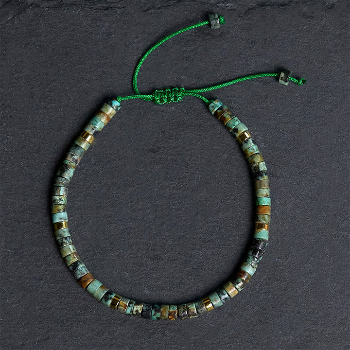 Buddha Stones Turquoise Purification Spacer Bead Bracelet