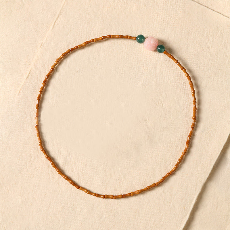 Buddha Stones Ultra-fine Olive Pit Lotus Inner Strength Double Circle Bracelet - image 3