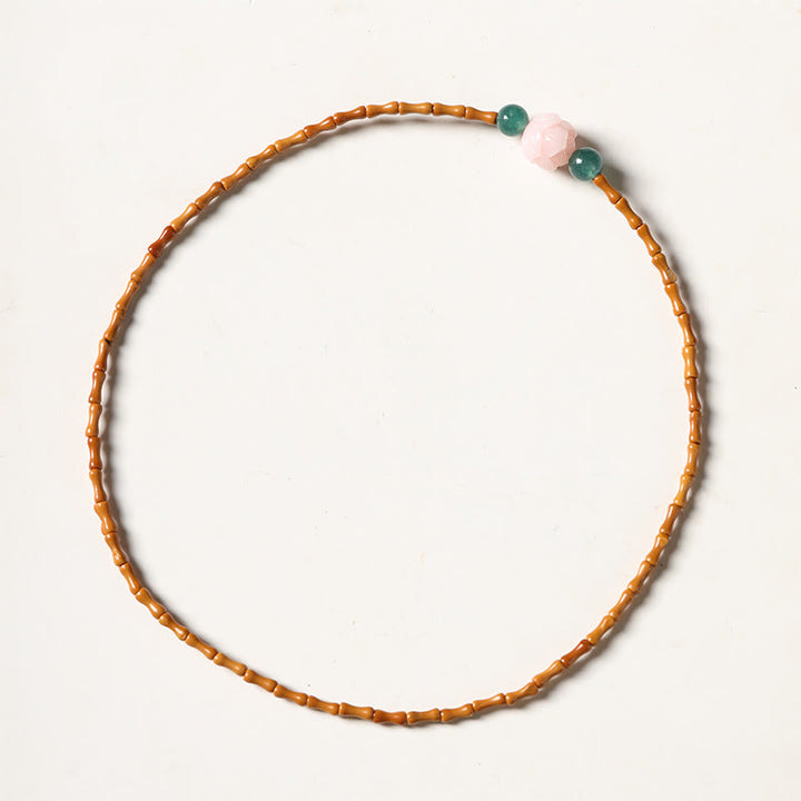 Buddha Stones Ultra-fine Olive Pit Lotus Inner Strength Double Circle Bracelet - image 9