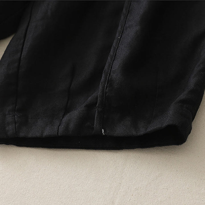 Buddha Stones Casual Plain Solid Color Patchwork Women's Polyester 7-8 Length Wide Leg Pants With Pockets - image 20